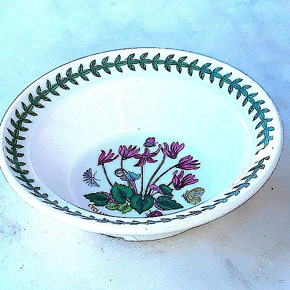 BOTANIC GARDEN BY PORTMEIRION CYCLAMEN REPANDUM CEREAL OATMEAL BOWL NEW - Picture 3 of 7